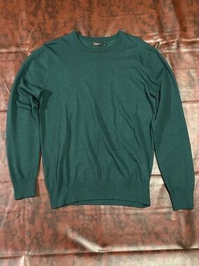 Moncrief Long Sleeve Crew Neck Sweater in Green Size Medium Viscose Blend